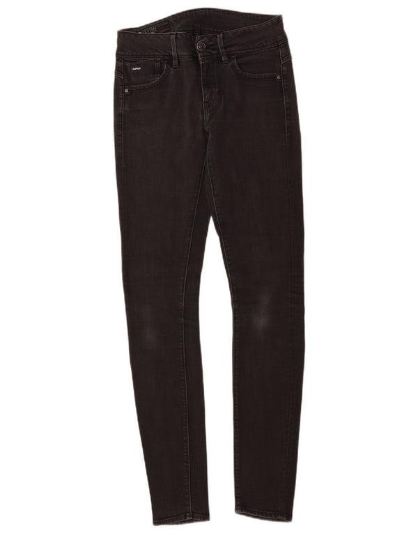 G-Star Damen Skinny Jeans W25 L32 Schwarze Baumwolle