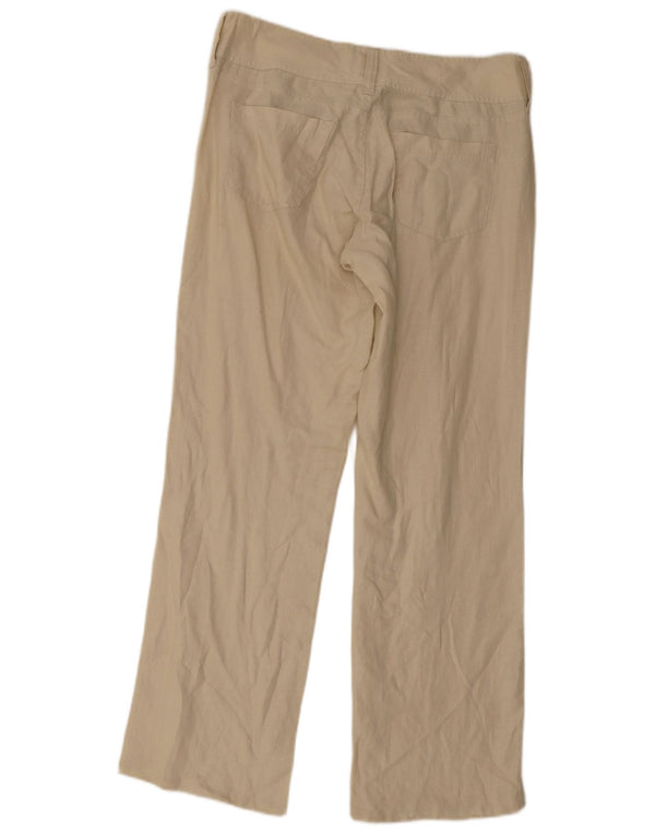 Massimo Dutti Damen Gerade Freizeithose EU 42 Groß W32 L32 Beige