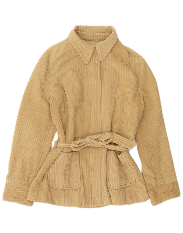 Übergroße Cordjacke für Damen von Belfe & Belfe, UK 10, Größe S, Beige, Baumwolle
