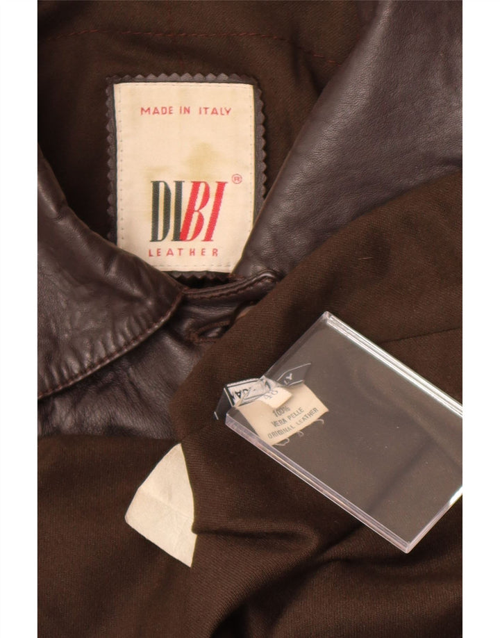 Dibi Damen Ledermantel IT 48 XL Braunes Leder