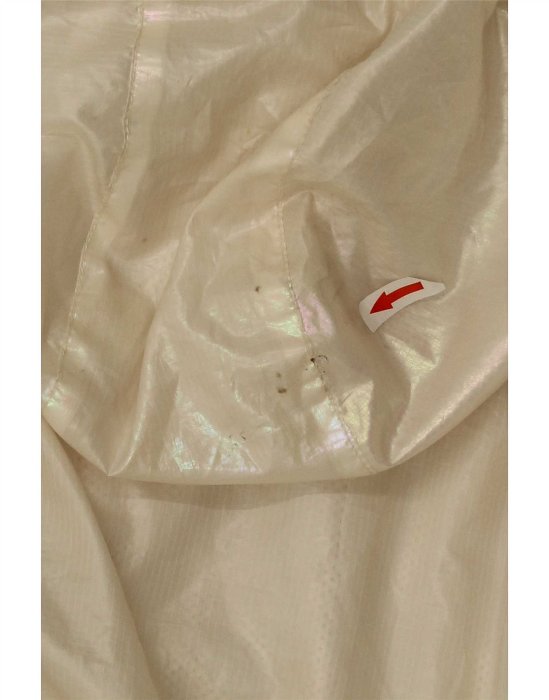 New Balance Damen-Regenjacke mit Kapuze, UK 10, Größe S, gebrochenes Weiß, Polyester