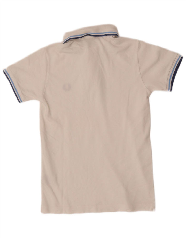 Fred Perry Poloshirt für Jungen, 9–10 Jahre, weiß gestreift, Baumwolle