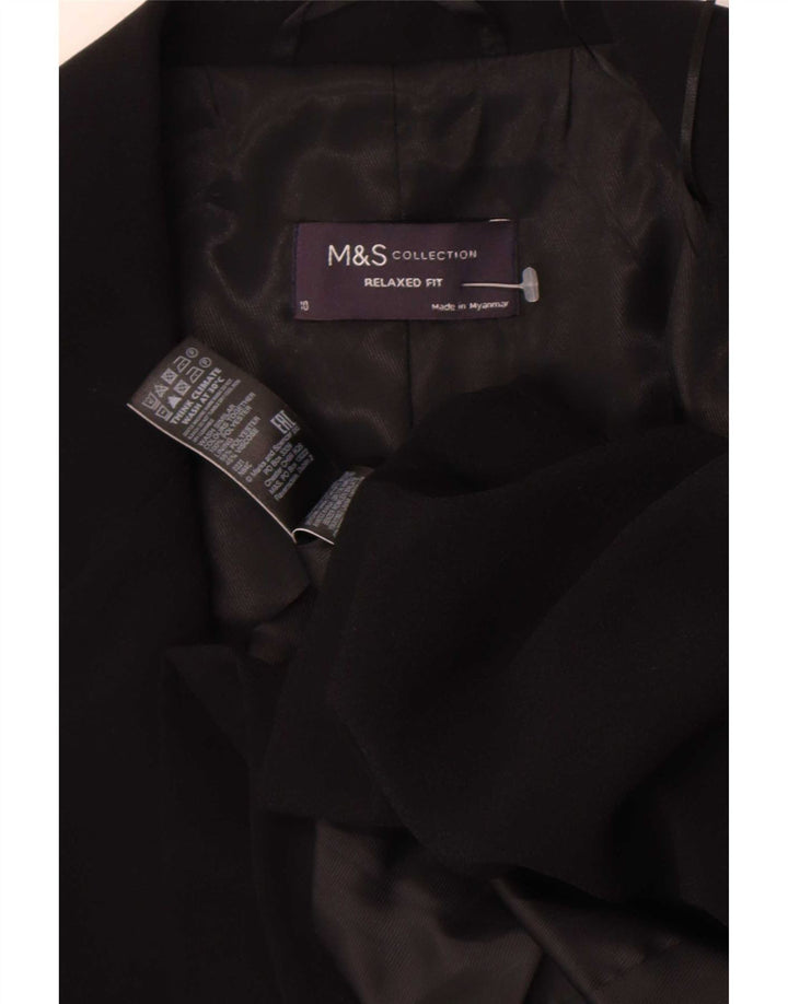Marks & Spencer Damen-Blazer mit 3/4-Ärmeln, Gr. 10, Schwarz
