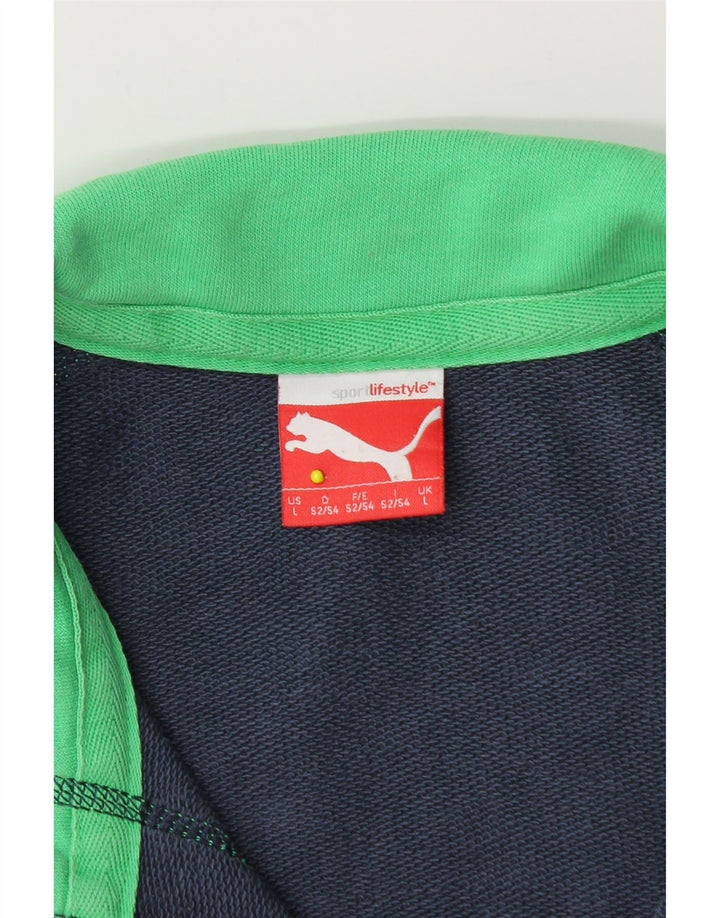 Puma Herren-Trainingsanzug-Top-Jacke, groß, Marineblau