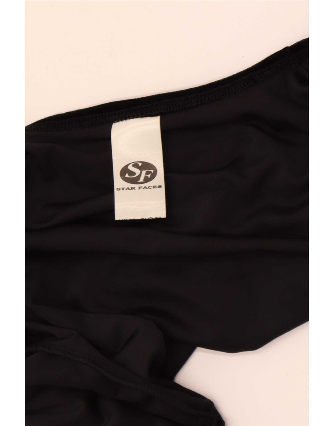 Vintage Damen Velours Bolero Top UK 10 Small Schwarz Polyester
