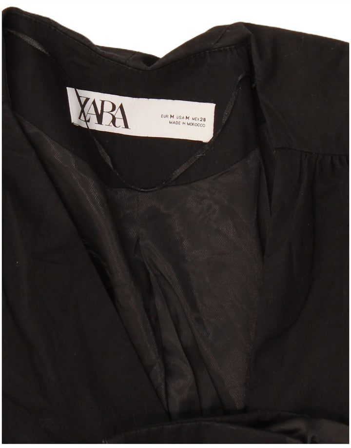 Zara Damen Blazer Jacke UK 12 Medium Schwarz