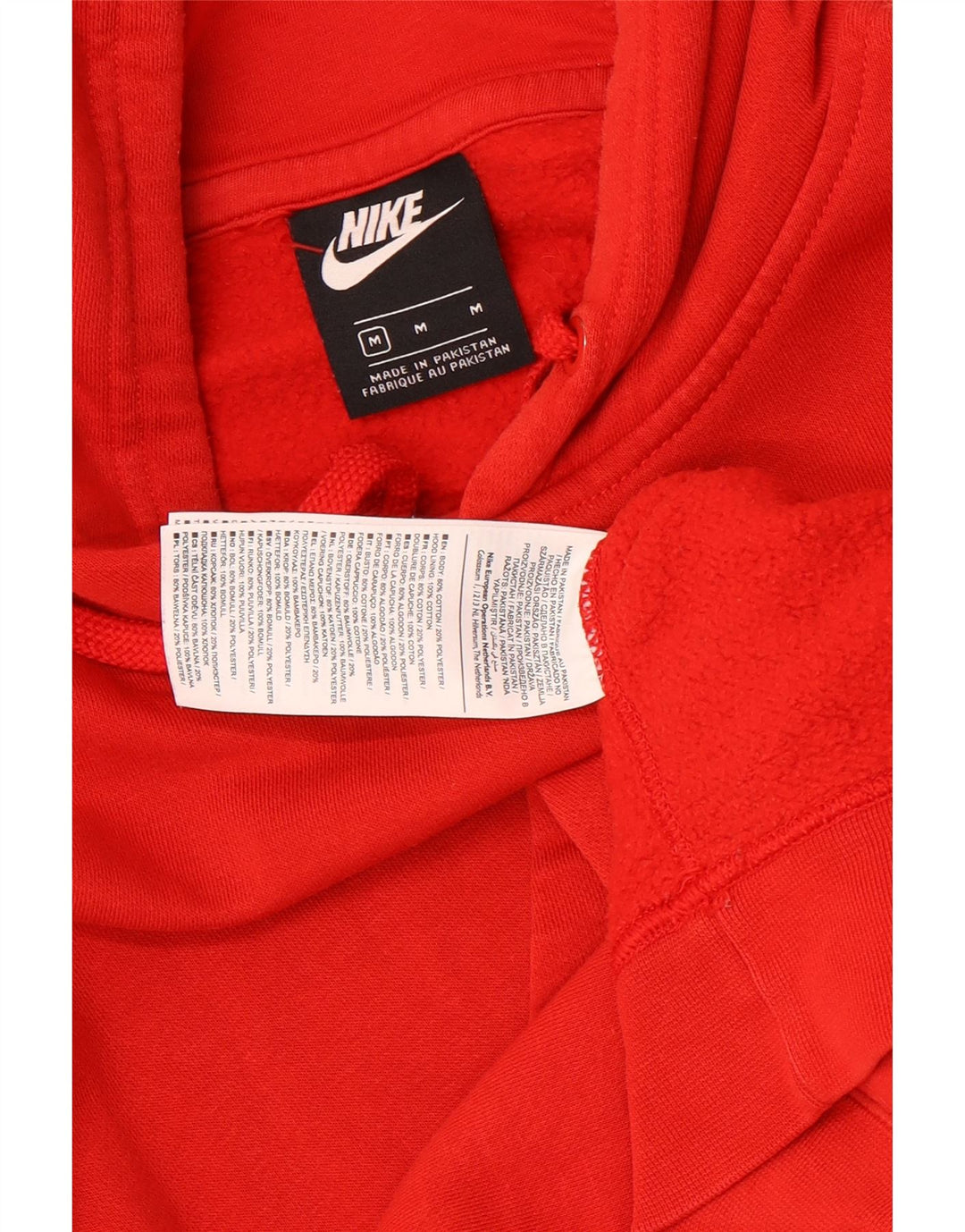 NIKE Herren Kapuzenpullover aus mittelroter Baumwolle