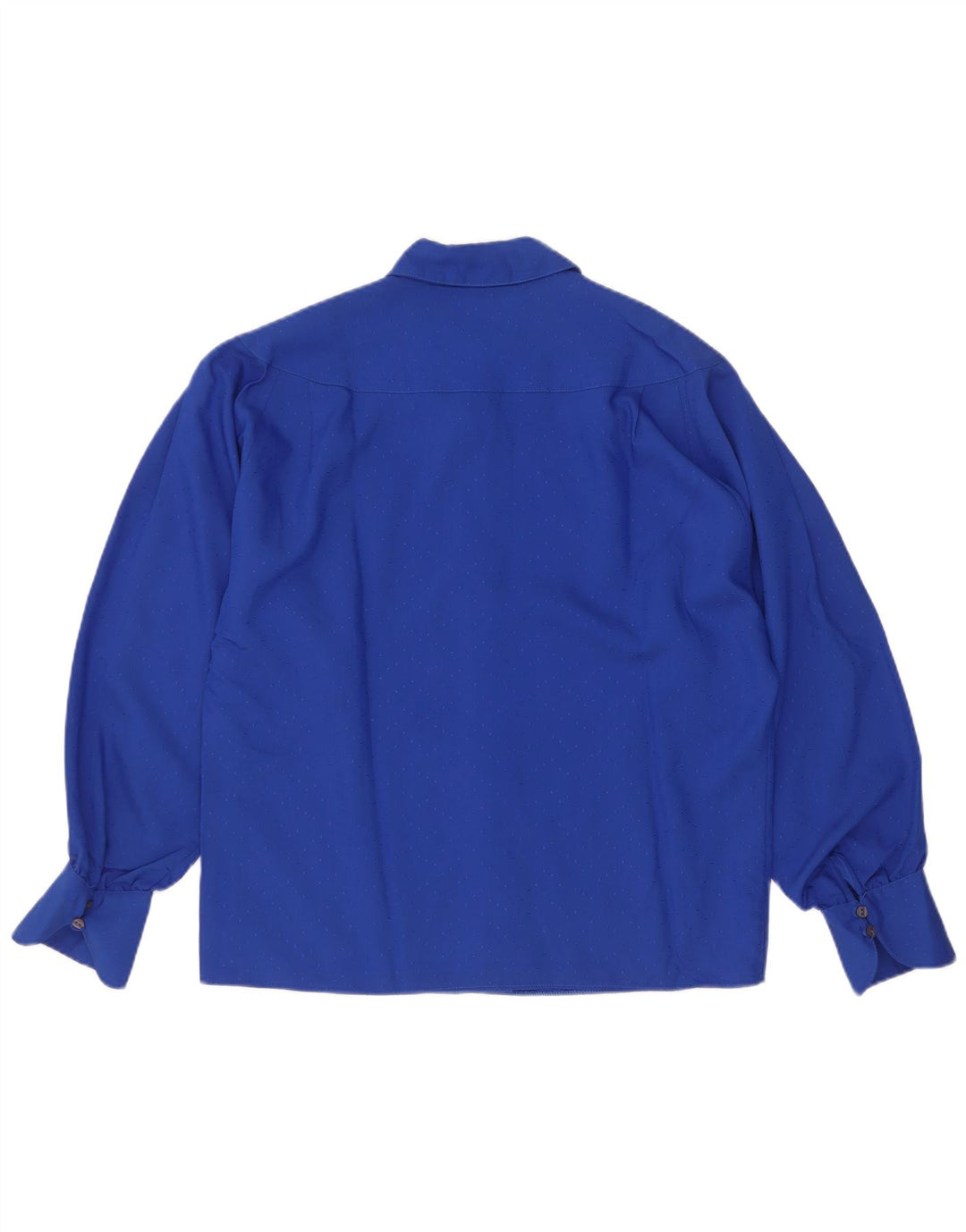 Vintage Damen Hemdbluse EU 38 Mittelblau gefleckte Viskose