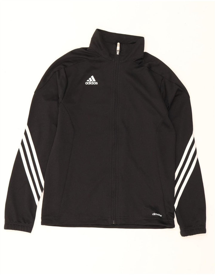 Adidas Jungen Climalite Trainingsanzug Top Jacke 11-12 Jahre Schwarz Polyester