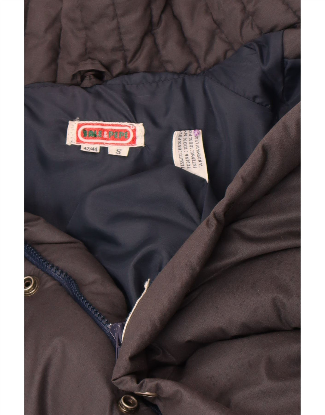 Sale E Pepe Herren Wattierter Mantel UK 36 Small Grau Polyester