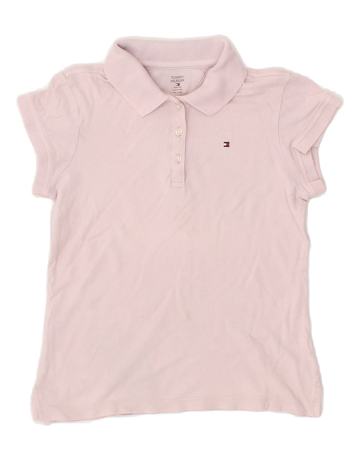 TOMMY HILFIGER Girls Polo Shirt 8-9 Years Medium Pink Vintage Tommy Hilfiger and Second-Hand Tommy Hilfiger from Messina Hembry 