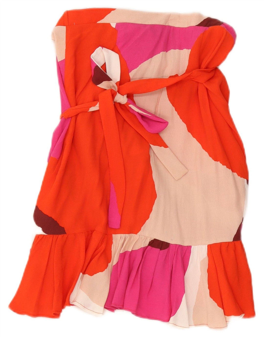 Zara Wickelrock für Damen, Größe S, W24, mehrfarbig, Colourblock-Baumwolle