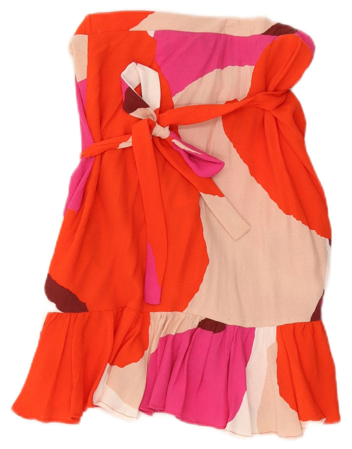 Zara Wickelrock für Damen, Größe S, W24, mehrfarbig, Colourblock-Baumwolle