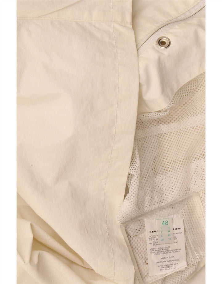 Sergio Tacchini Damen Utility-Jacke UK 48 Medium Off White Polyamid