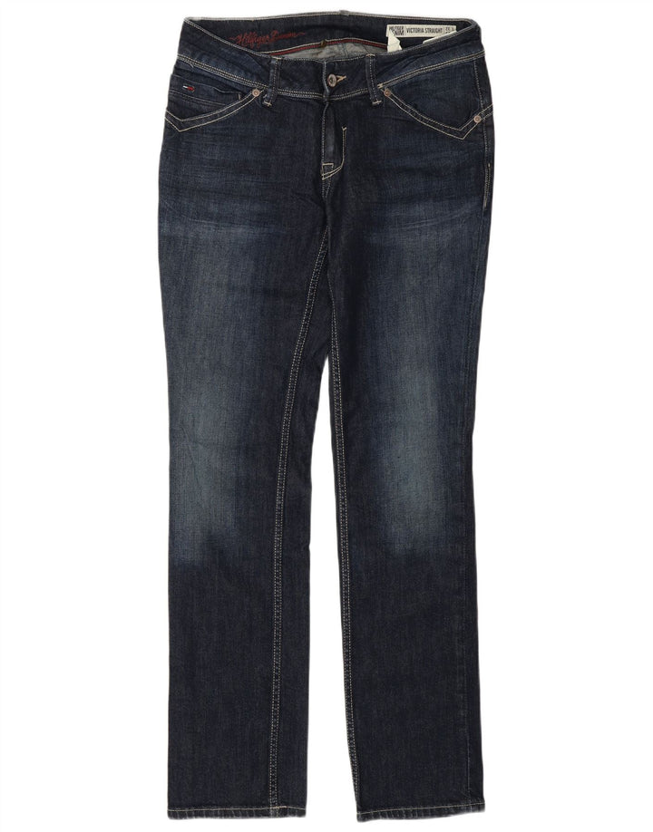 TOMMY HILFIGER Damen Victoria Straight Jeans W29 L32 Blaue Baumwolle