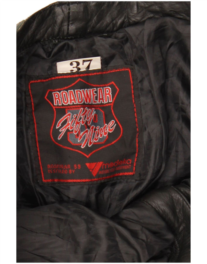 MODEKA Gerade Herren-Lederhose W37 L33 Schwarzes Leder