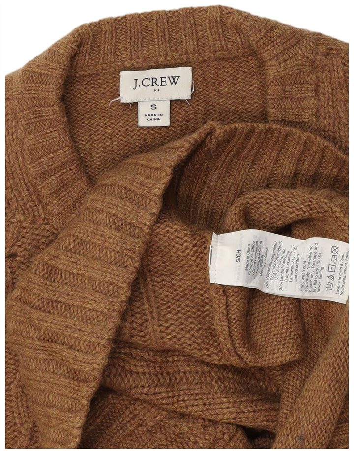 J. Crew Damen-Pullover mit Rundhalsausschnitt, Gr. 10, Größe S, Braun, Polyamid