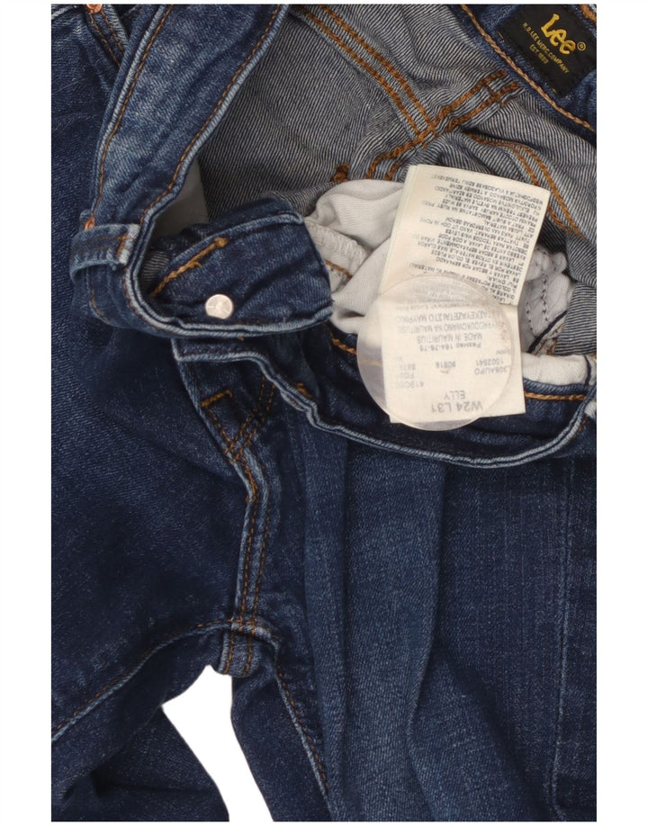 Lee Damen Elly Straight Jeans W24 L28 Blaue Baumwolle