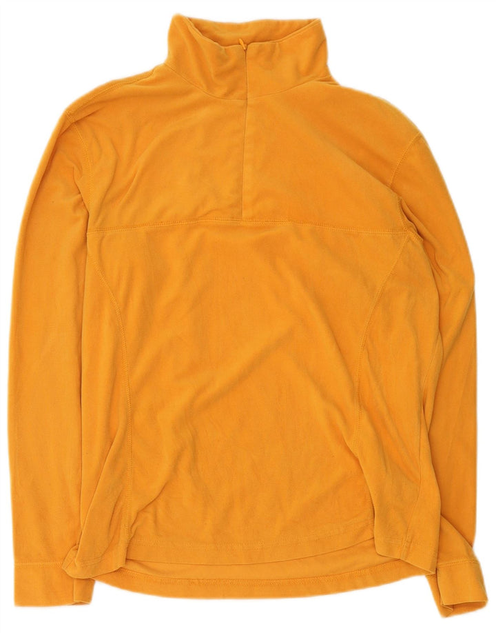 Asics Damen-Fleecepullover mit Reißverschluss am Hals, UK 18, XL, Gelb, Polyester