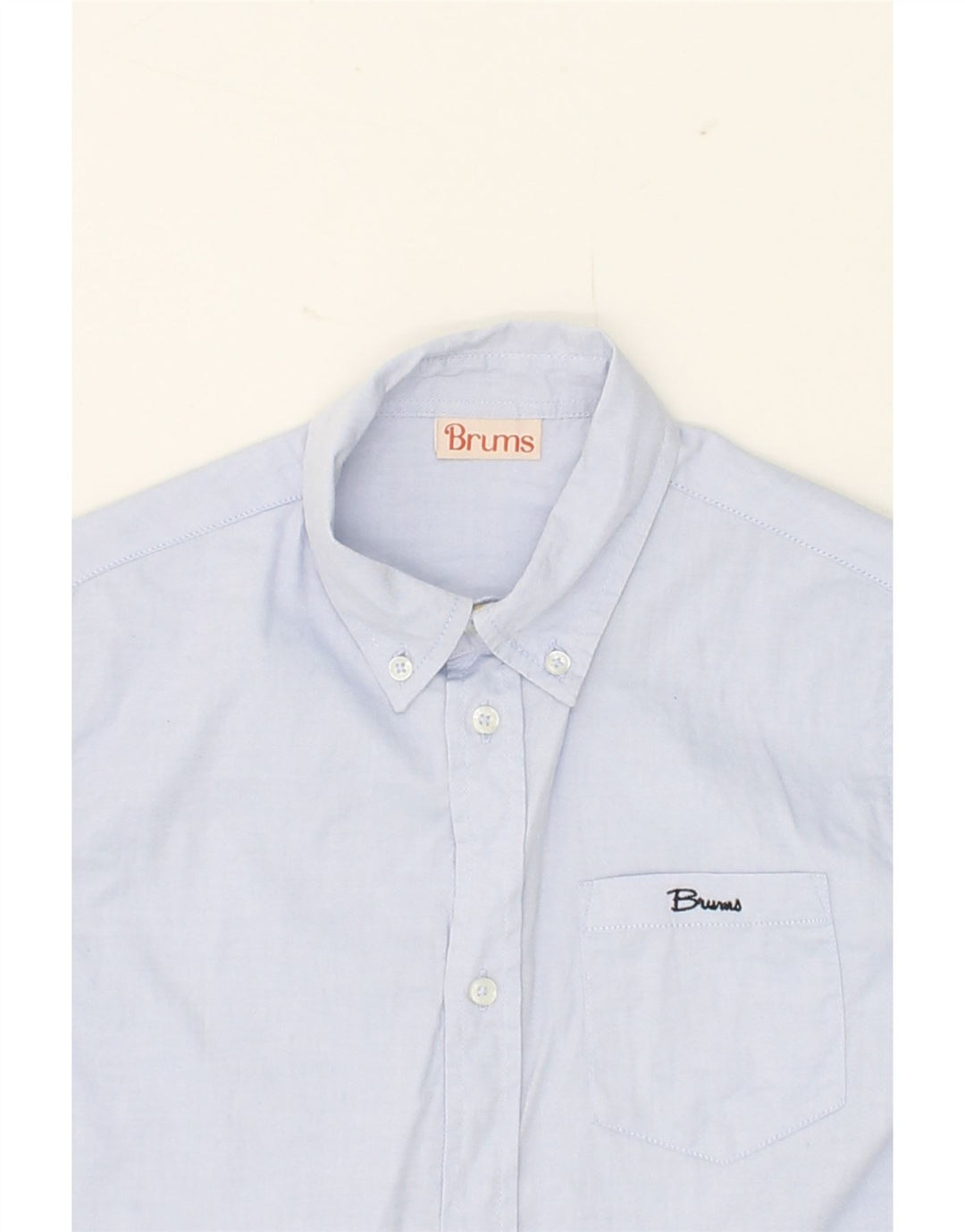 BRUMS Boys Shirt 11-12 Years Blue Cotton Vintage Brums and Second-Hand Brums from Messina Hembry 