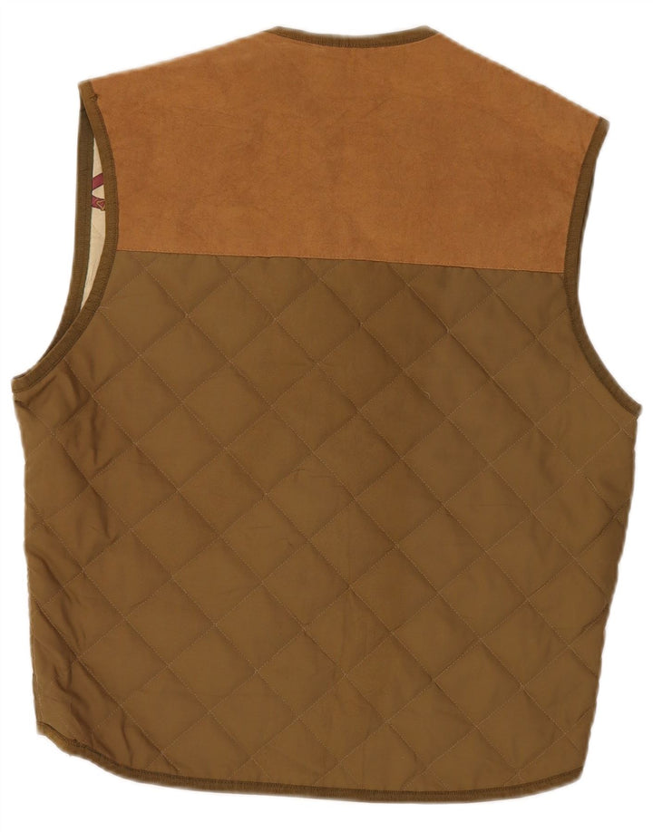 Casucci Herren Steppweste UK 36 Small Khaki Polyester