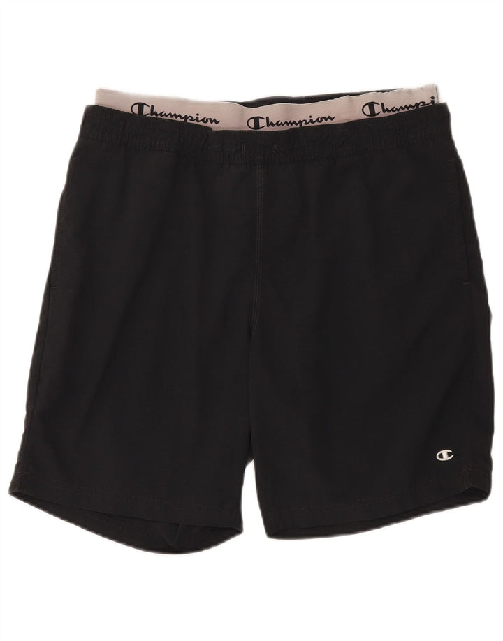 Champion Herren Sportshorts mit Grafik, Größe L, Schwarz, Farbblock