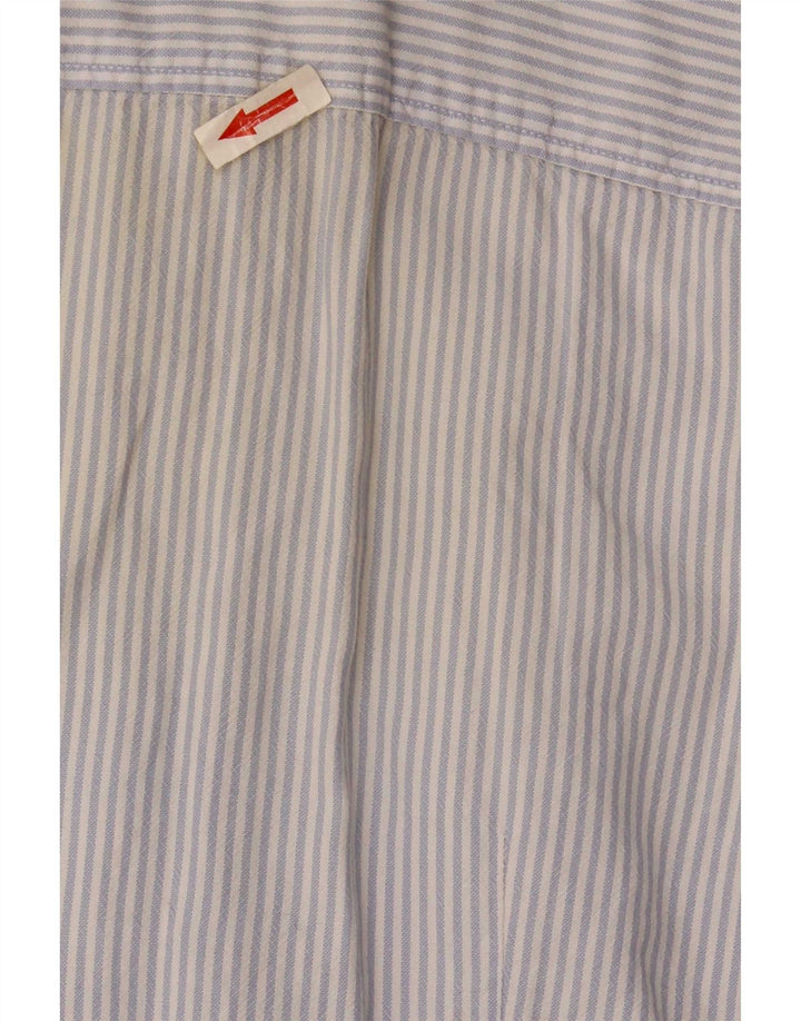 Tommy Hilfiger Damenhemd US 6 Mittelblaue Nadelstreifen-Baumwolle