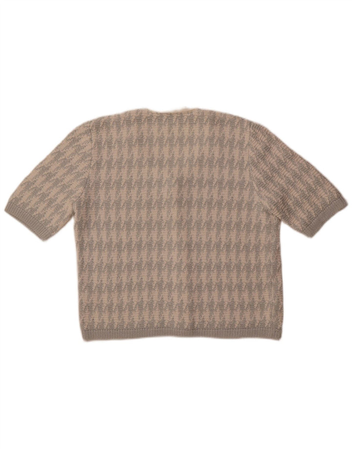 Giesswein Damen Strickjacke Pullover EU 38 Mittelweißer Hahnentritt