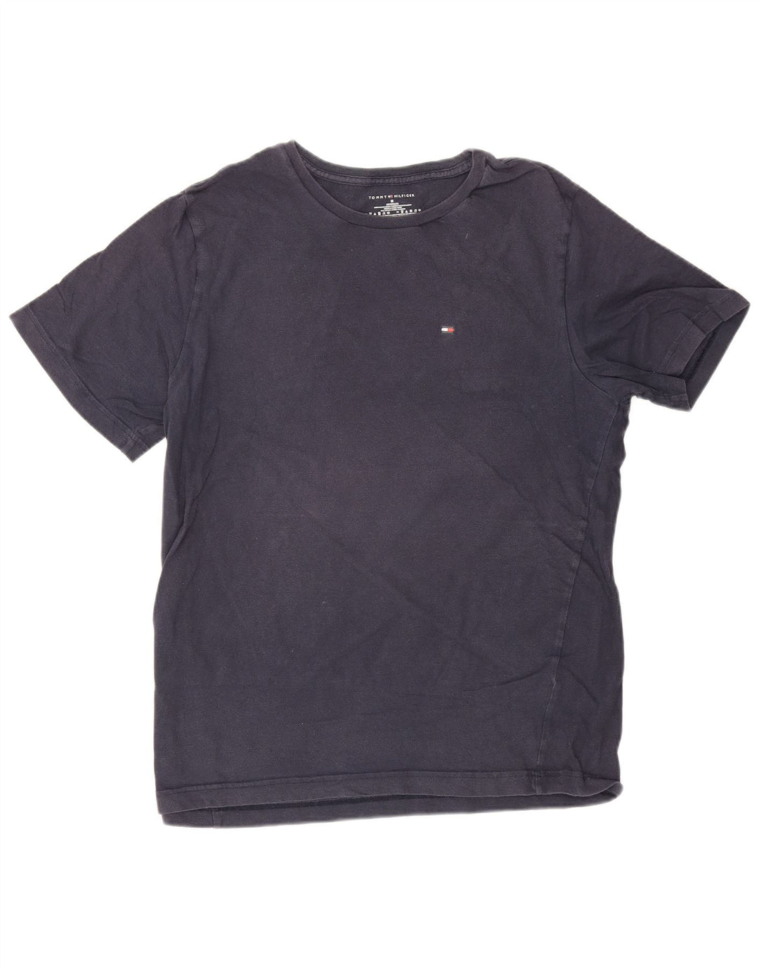 Tommy Hilfiger Herren-T-Shirt-Oberteil aus Baumwolle in mittlerem Marineblau