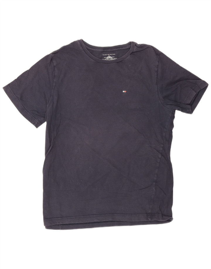 Tommy Hilfiger Herren-T-Shirt-Oberteil aus Baumwolle in mittlerem Marineblau