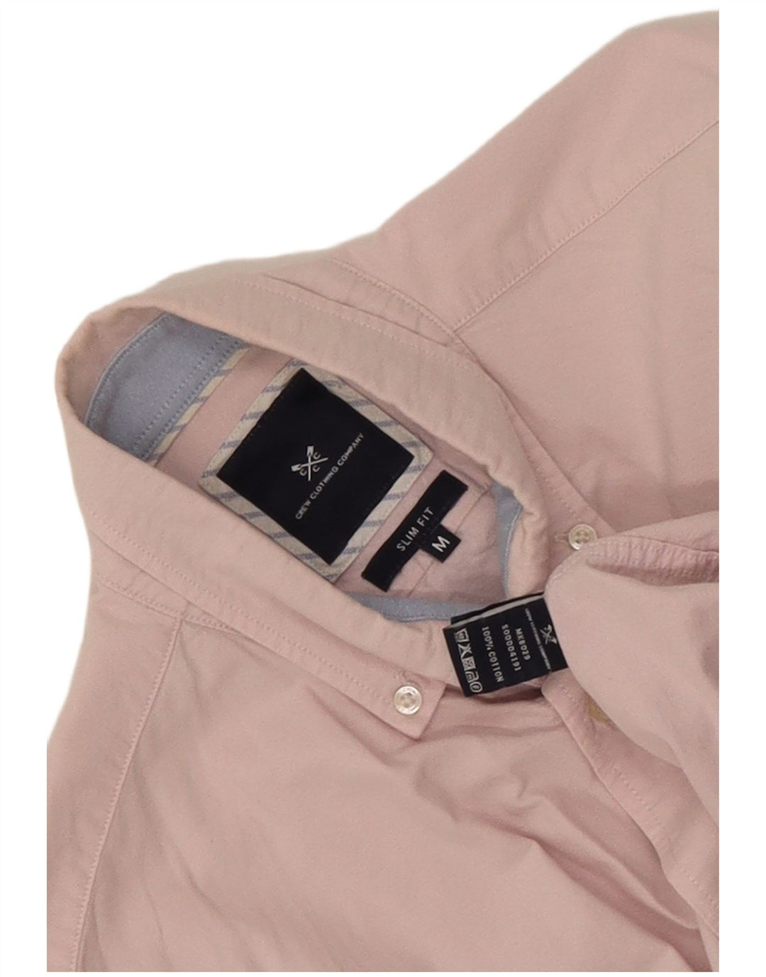 Crew Clothing Herren-Slim-Fit-Hemd aus mittelrosa Baumwolle
