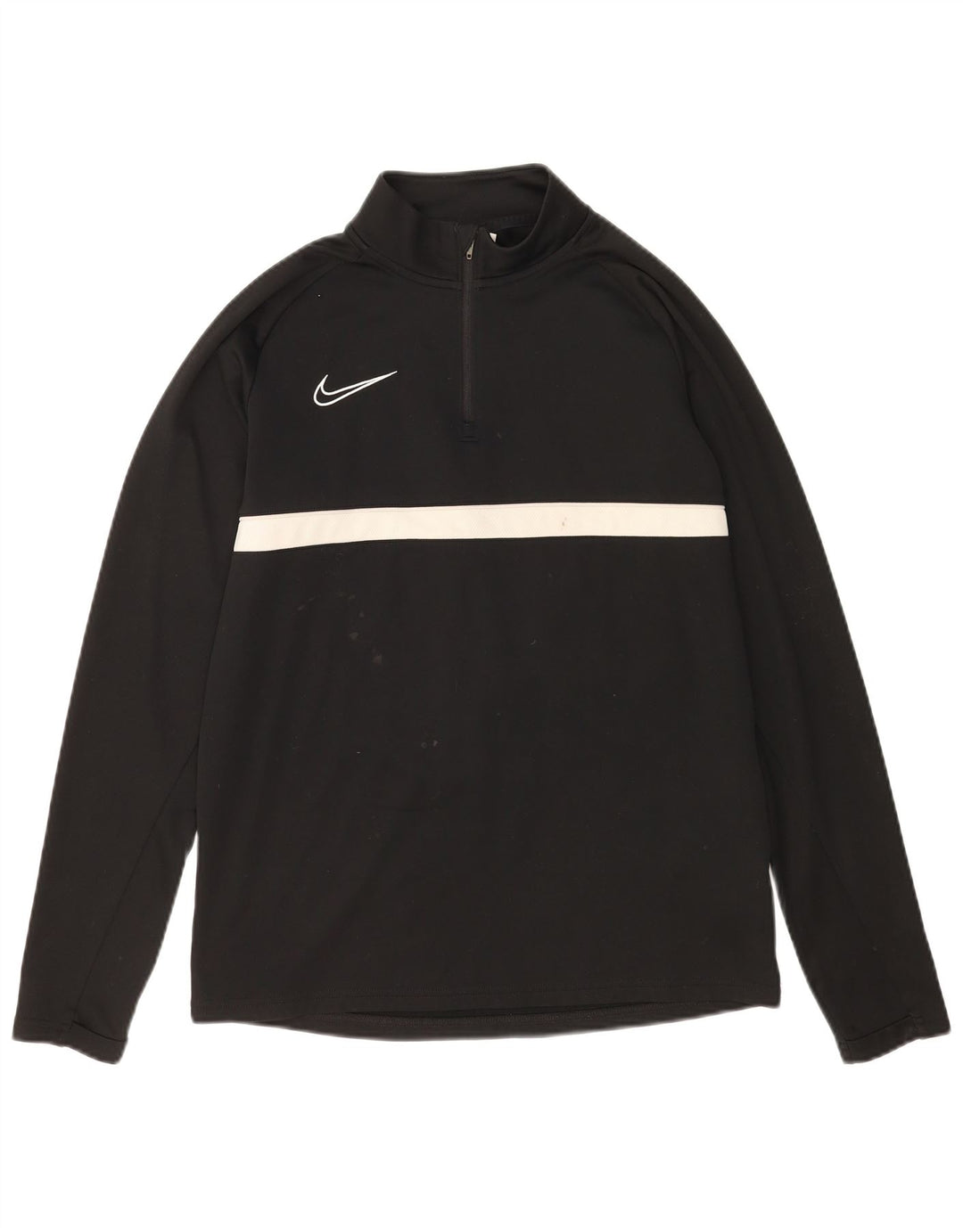Nike Herren Dri Fit Pullover-Trainingsanzugoberteil mit Reißverschluss, Mittelschwarz, Farbblock