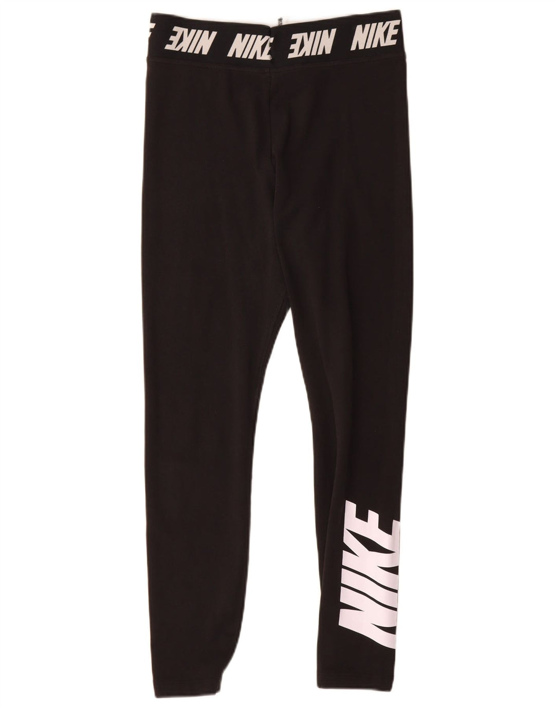 Nike Womens Graphic Leggings UK 12 Mittelschwarze Baumwolle