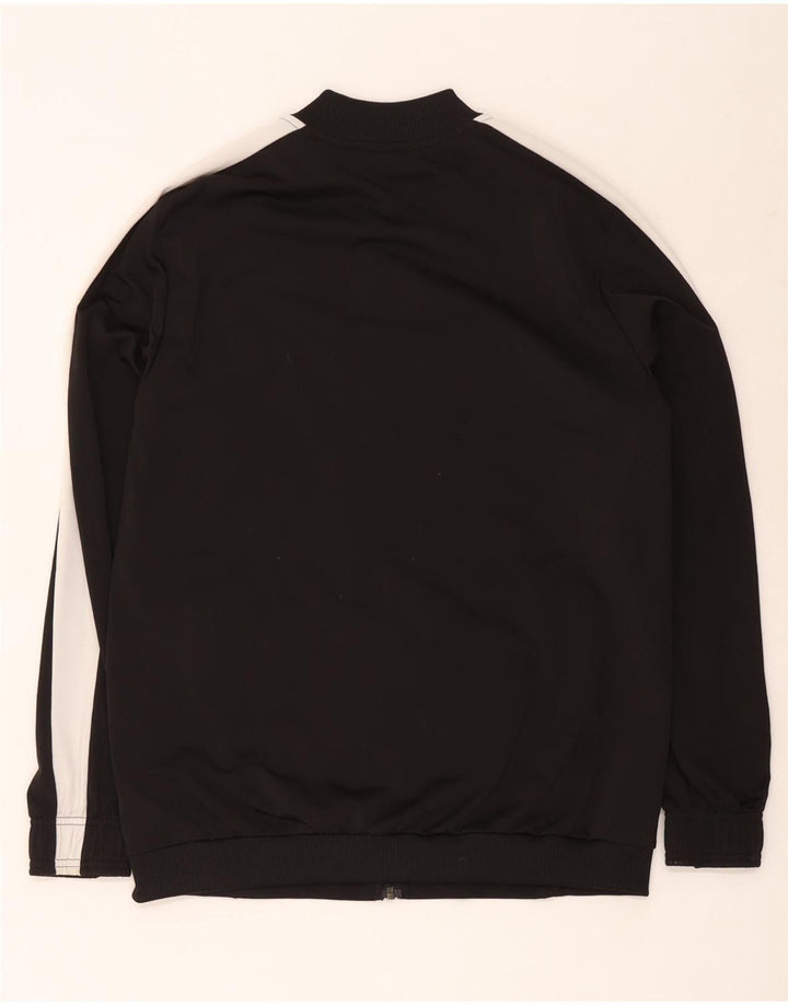 Puma Herren-Trainingsanzug-Top-Jacke, Mittelschwarzes Farbblock-Polyester