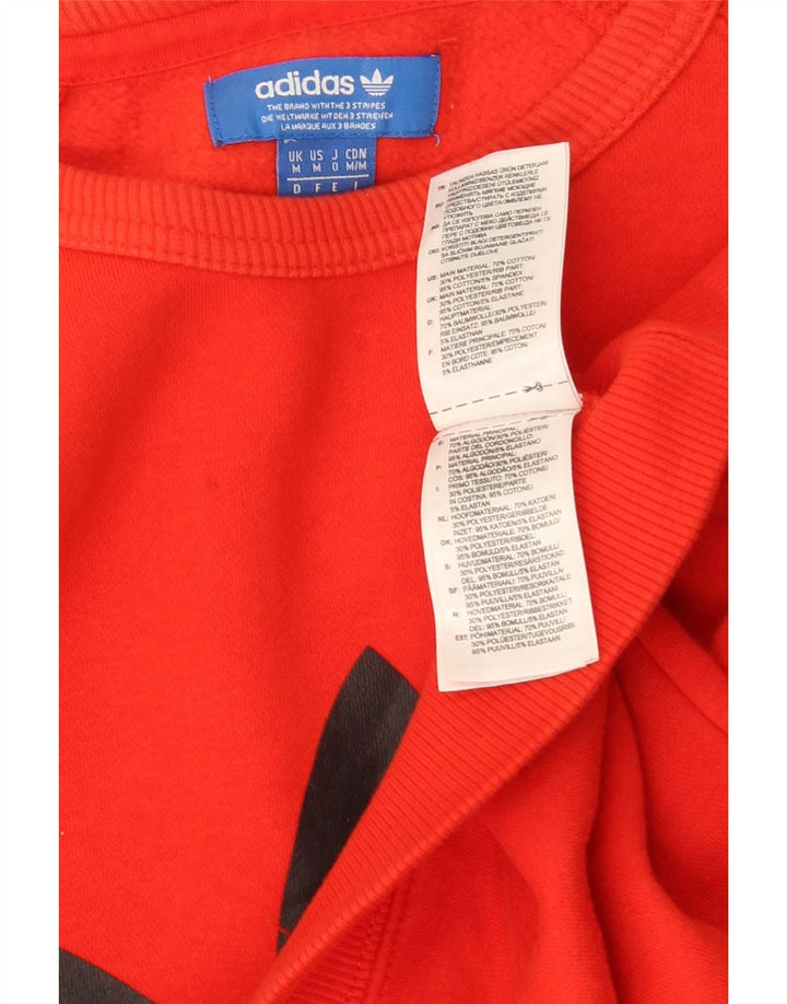 ADIDAS Herren Grafik-Sweatshirt-Pullover aus mittelroter Baumwolle