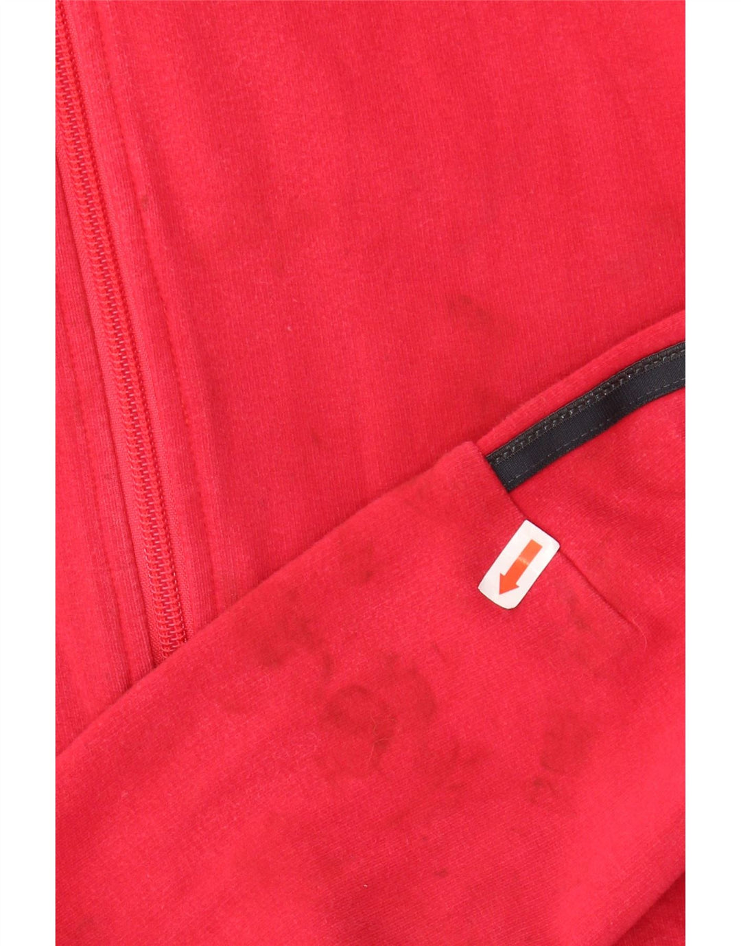 ADIDAS Damen Trainingsanzug Top Jacke UK 12 Mittelrote Baumwolle