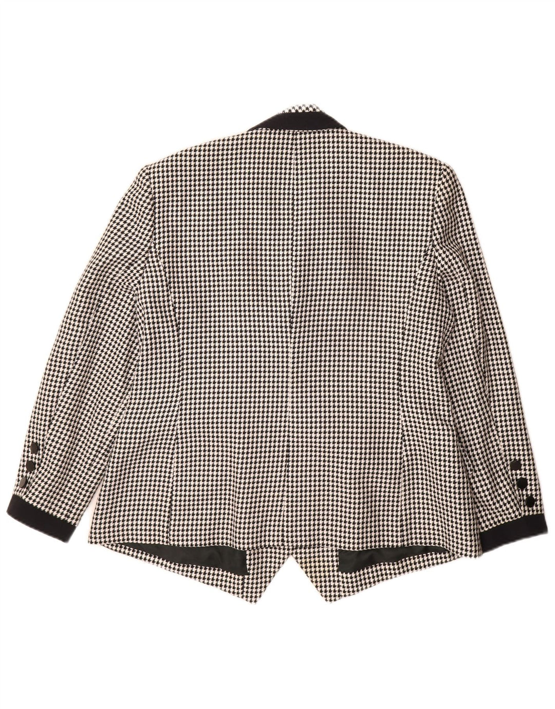 Hardob Damen-Blazer, zweireihig, Gr. 20, 2XL, Schwarz, Hahnentrittmuster