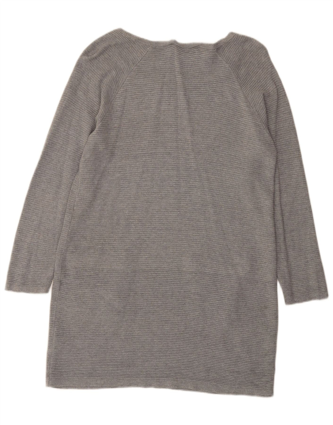 Marks & Spencer Damen Übergroßes Pulloverkleid UK 10 Small Graue Viskose