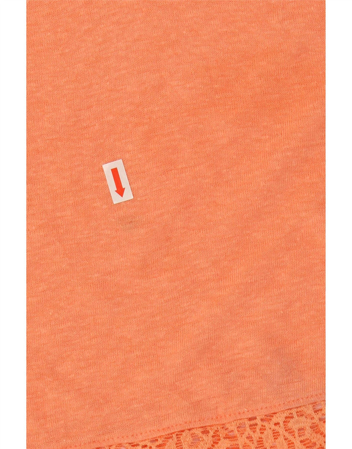Marks & Spencer Damen Crop Oversize T-Shirt Top UK 10 Small Orange
