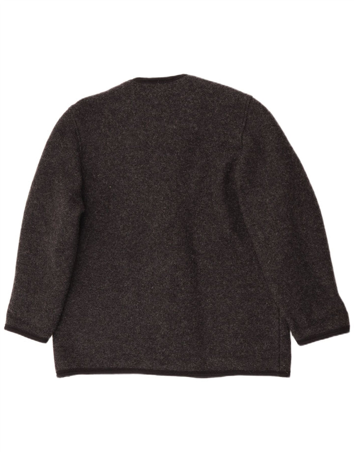 Wesenjak Damen 5-Knopf-Blazerjacke UK 18 XL Grau gefleckte Schurwolle