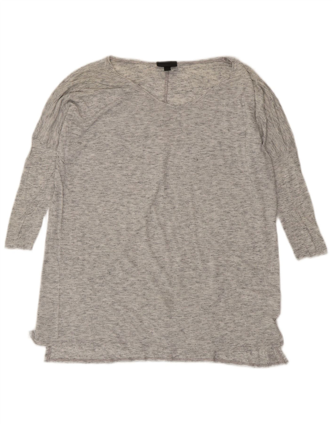 Topshop Damen-Oberteil in Übergröße, 3/4-Ärmel, UK-Größe 8, Größe S, grau gefleckte Viskose