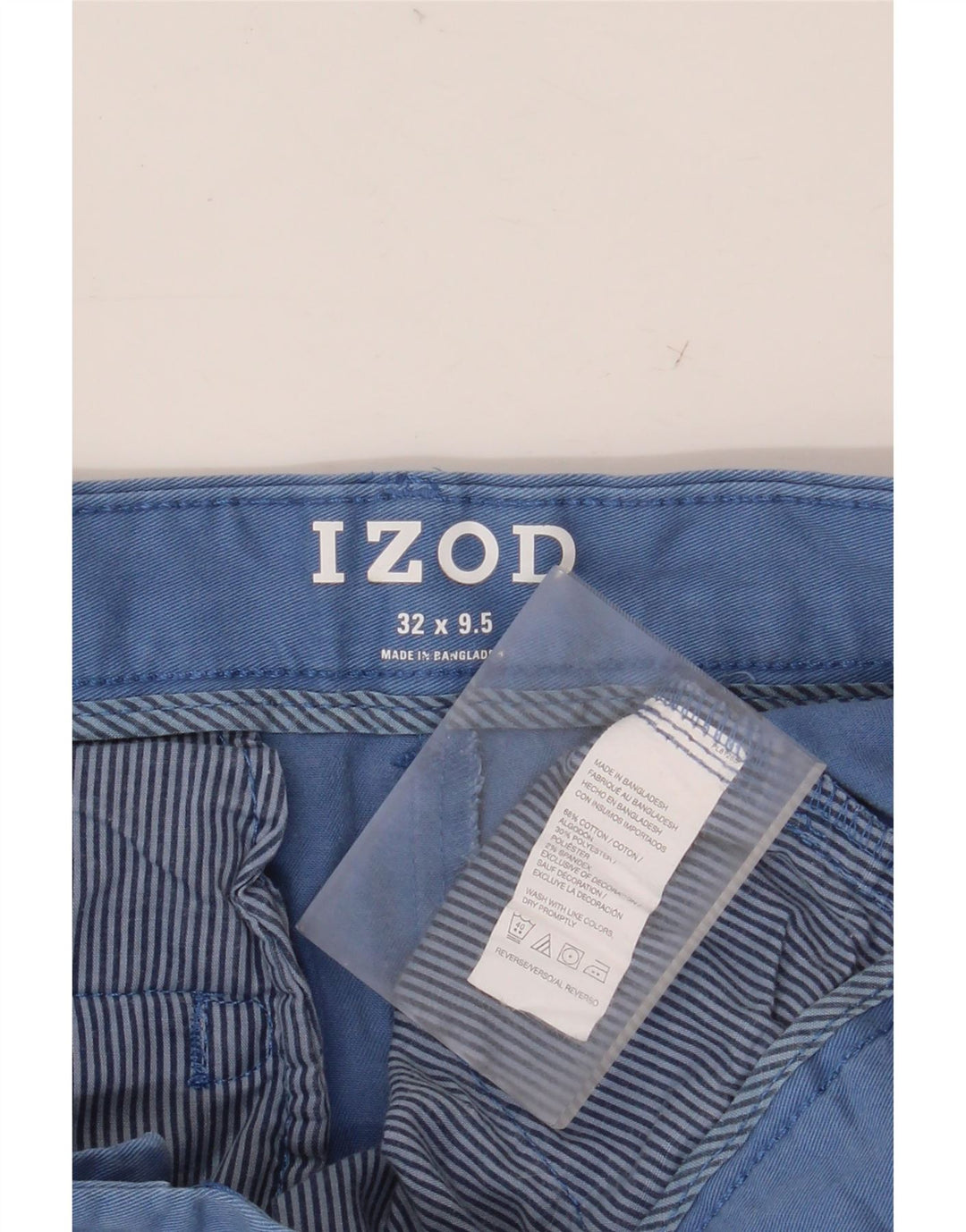 IZOD Herren Chinoshorts W32 mittelblaue Baumwolle