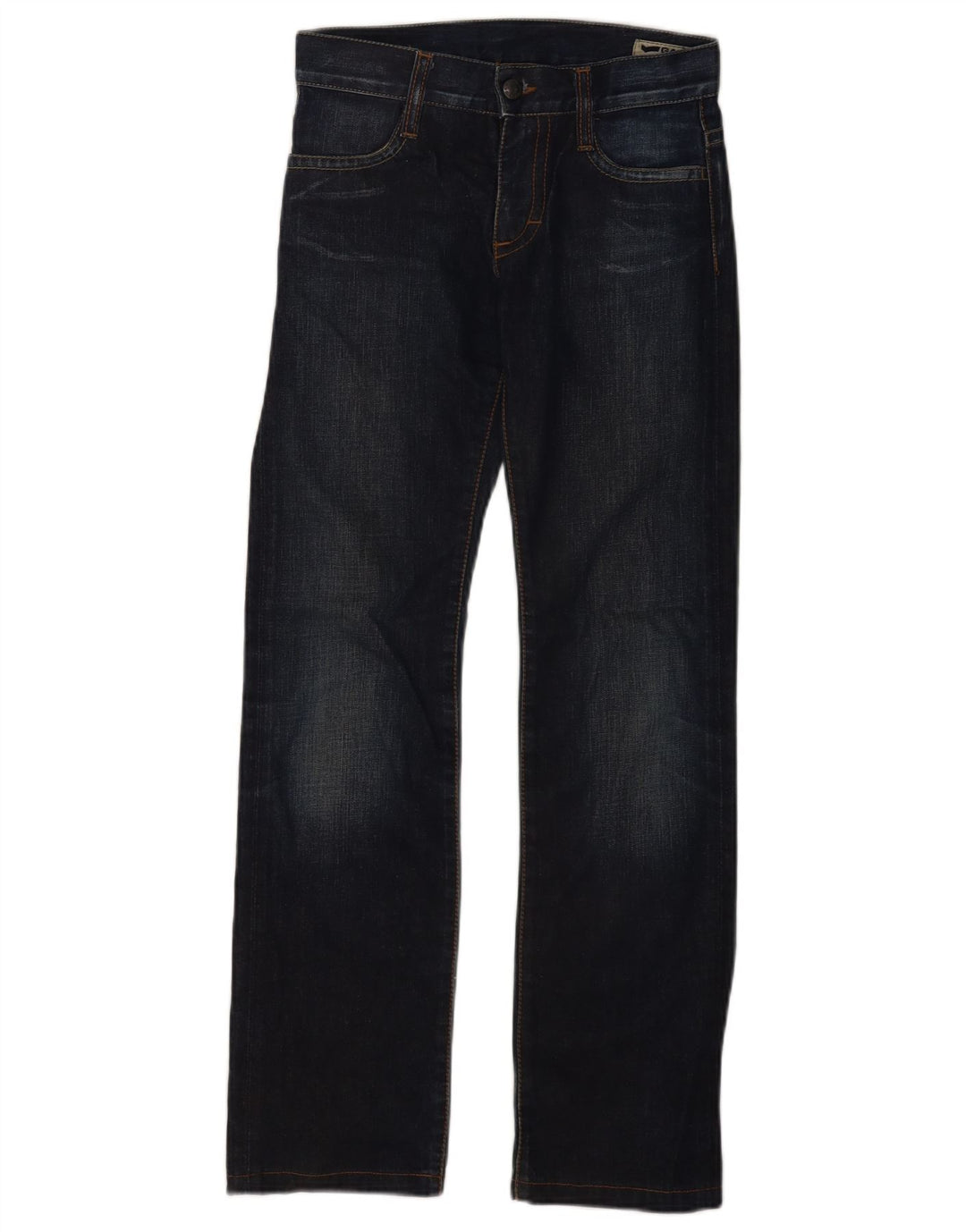 Gas Damen Straight Jeans W25 L30 Blaue Baumwolle