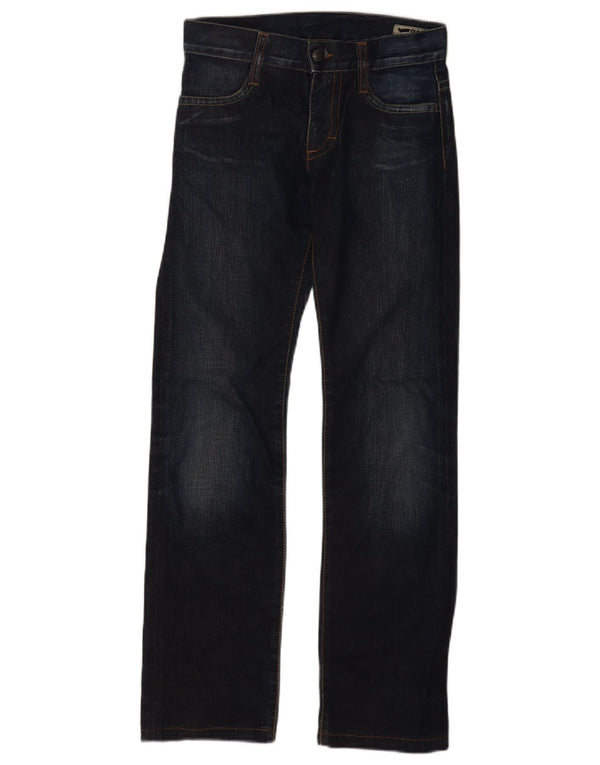 Gas Damen Straight Jeans W25 L30 Blaue Baumwolle