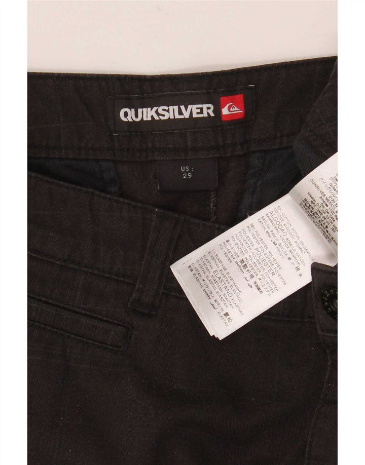 Quiksilver Herren-Cargo-Shorts, W29, Größe S, schwarz, kariert, Baumwolle