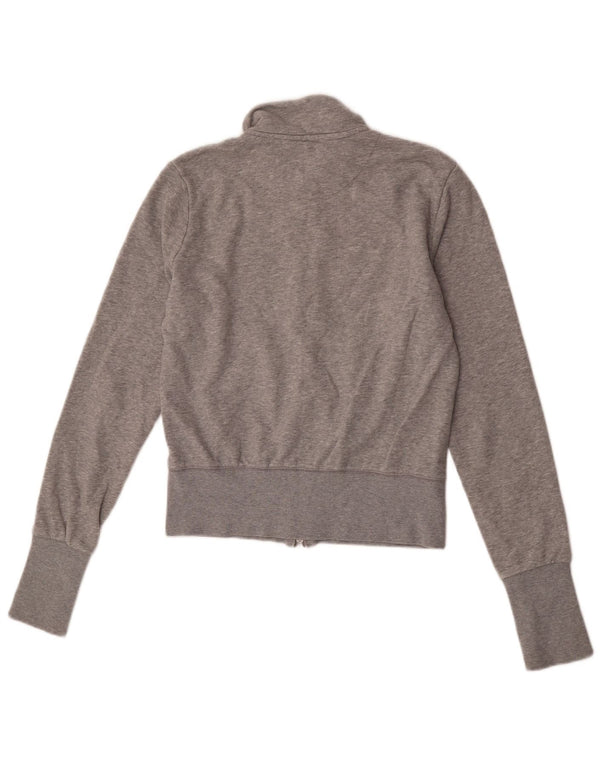 Nike Damen-Trainingsanzug-Top-Jacke, UK 10/12, mittelgrau gefleckte Baumwolle