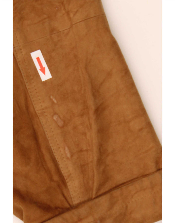Vintage Damen Wildlederjacke IT 52 2XL Beige Leder