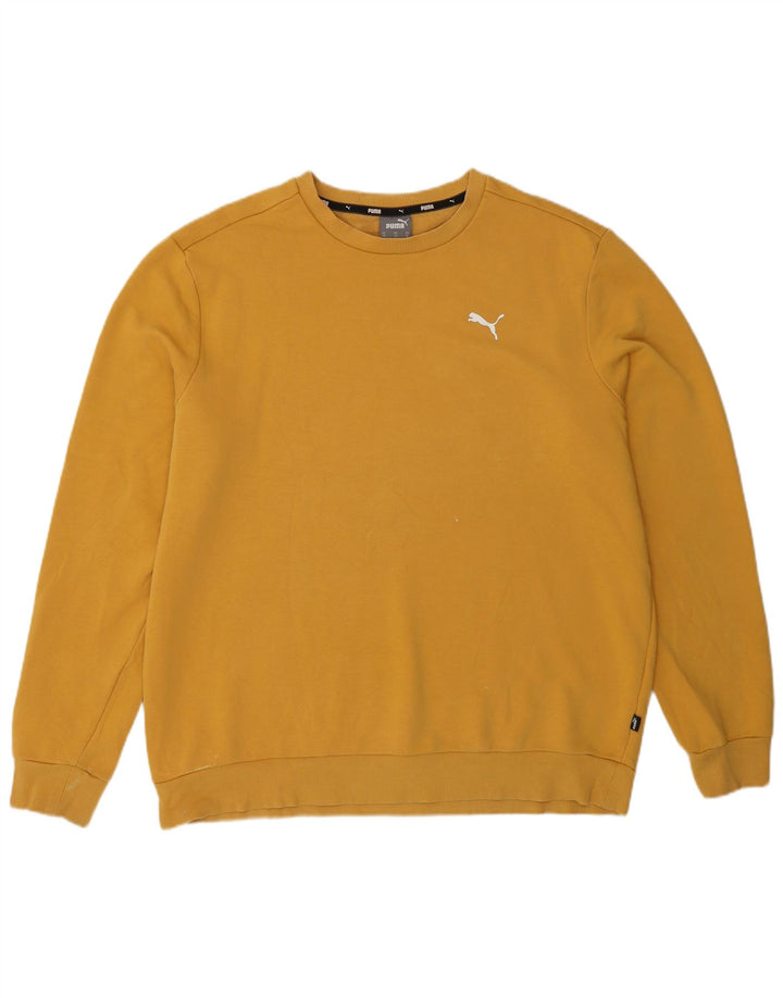 Puma Herren Regular Fit Sweatshirt Pullover XL Gelb Baumwolle