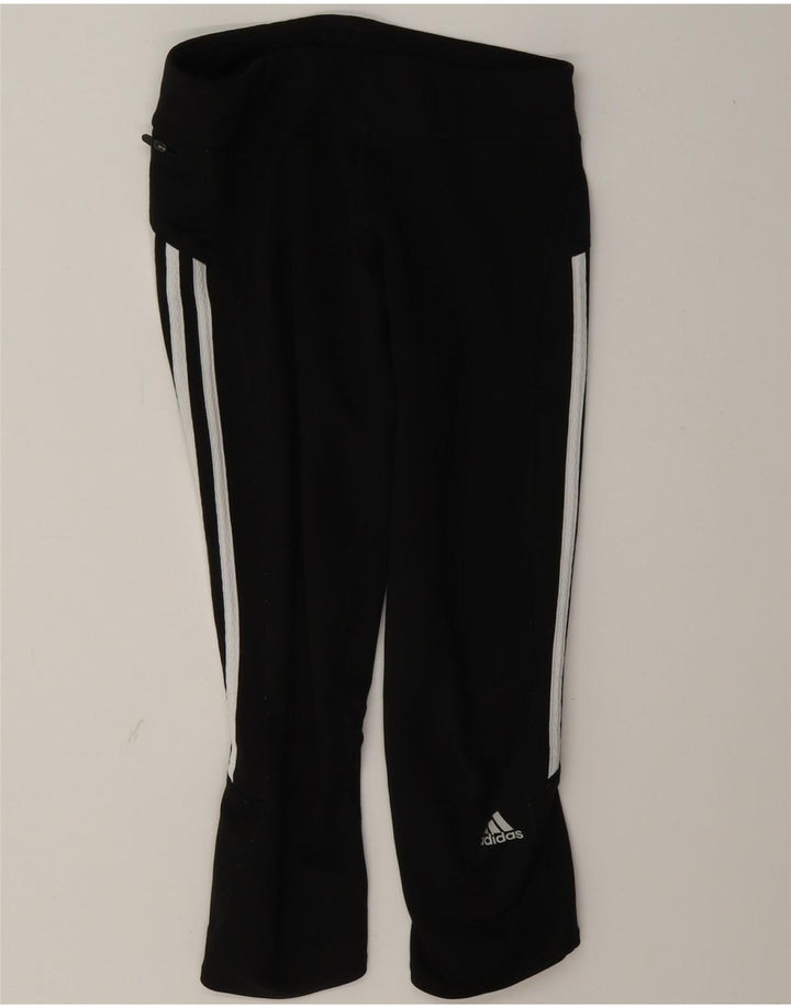 Adidas Damen Climalite Capri Leggings UK 8 Small Schwarz Polyester