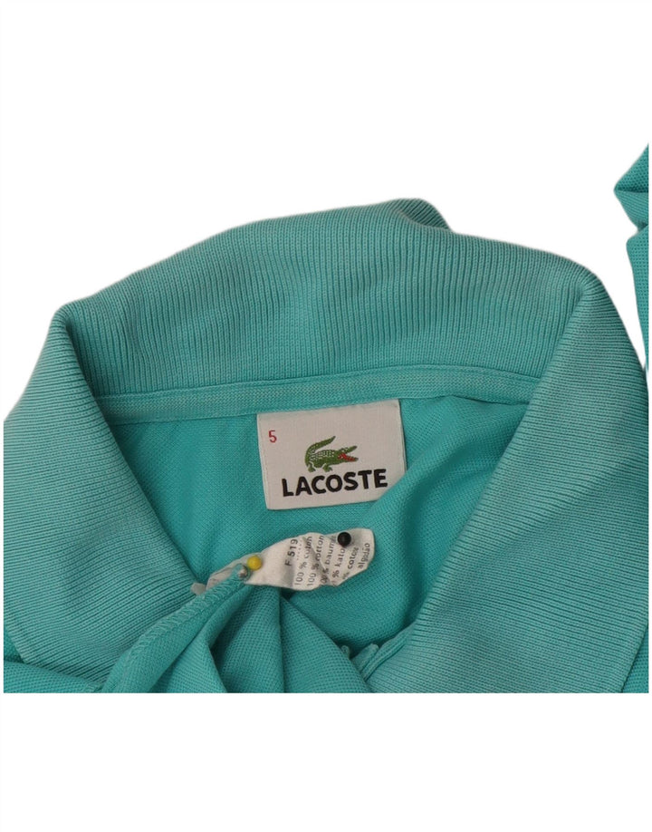 Lacoste Herren-Poloshirt, Größe 5, große türkisfarbene Baumwolle